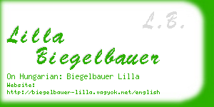 lilla biegelbauer business card